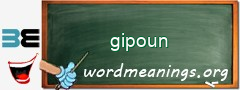 WordMeaning blackboard for gipoun